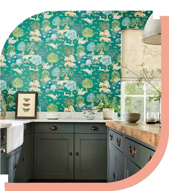 Garden Styled Kitchen Wallpaper