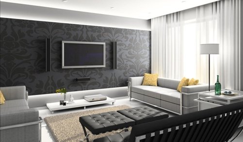 Luxury Living Room Wallpaper
